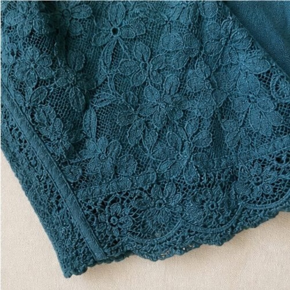 Teal Button Blouse - Picture 6 of 6